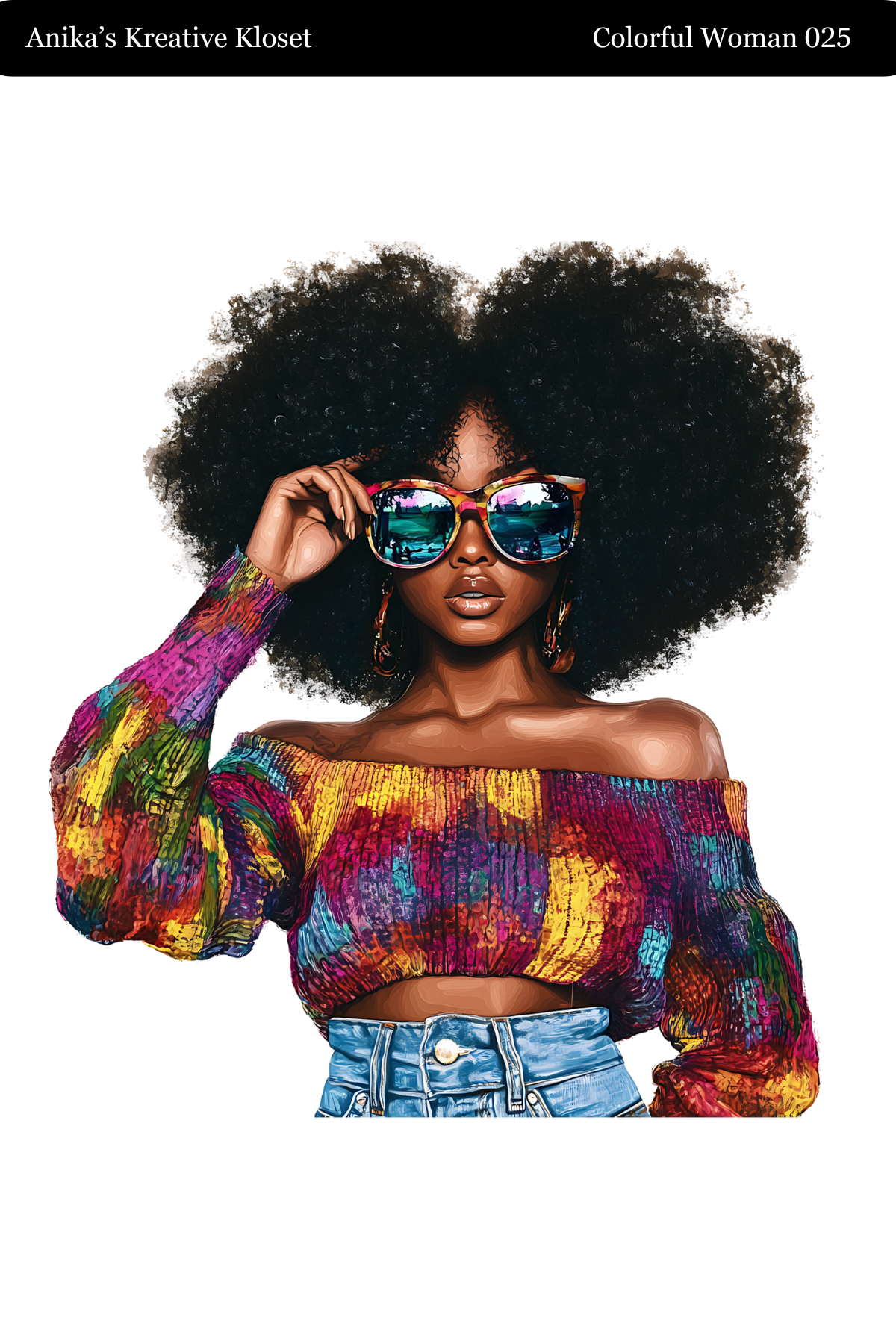 Colorful Woman Transparent