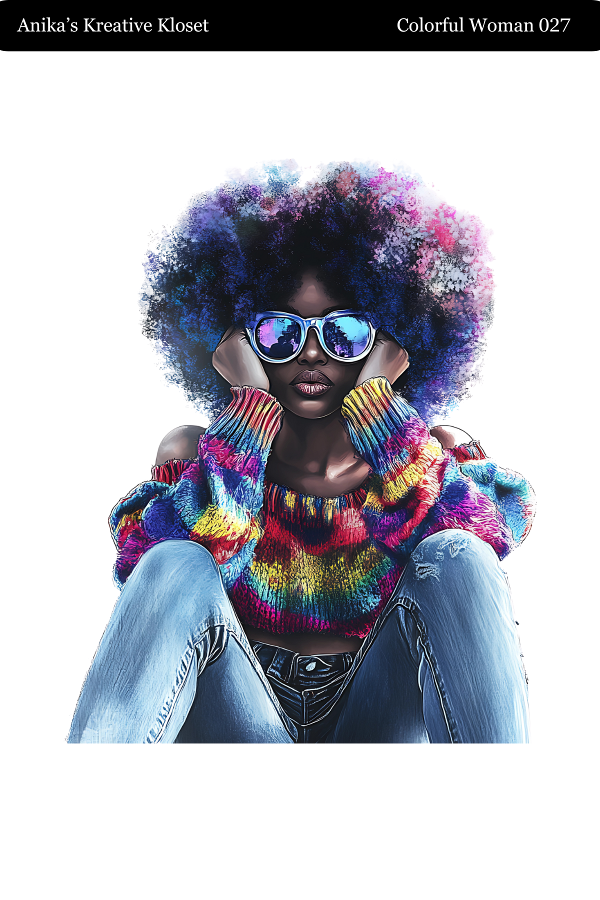 Colorful Woman Transparent