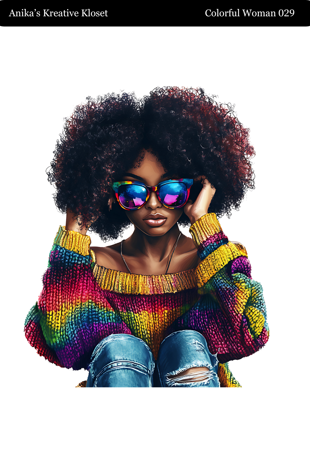 Colorful Woman Transparent