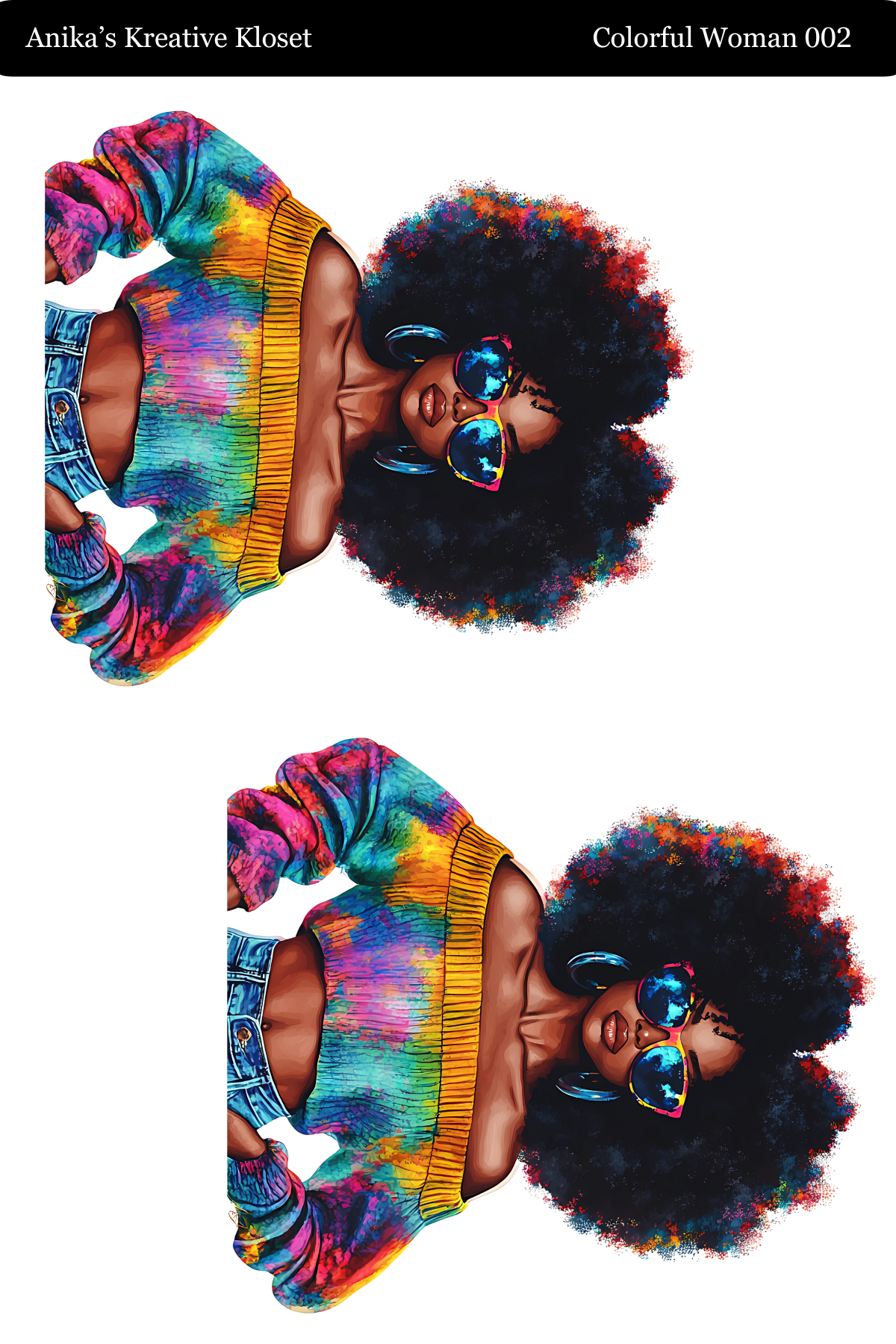 Colorful Woman Transparent