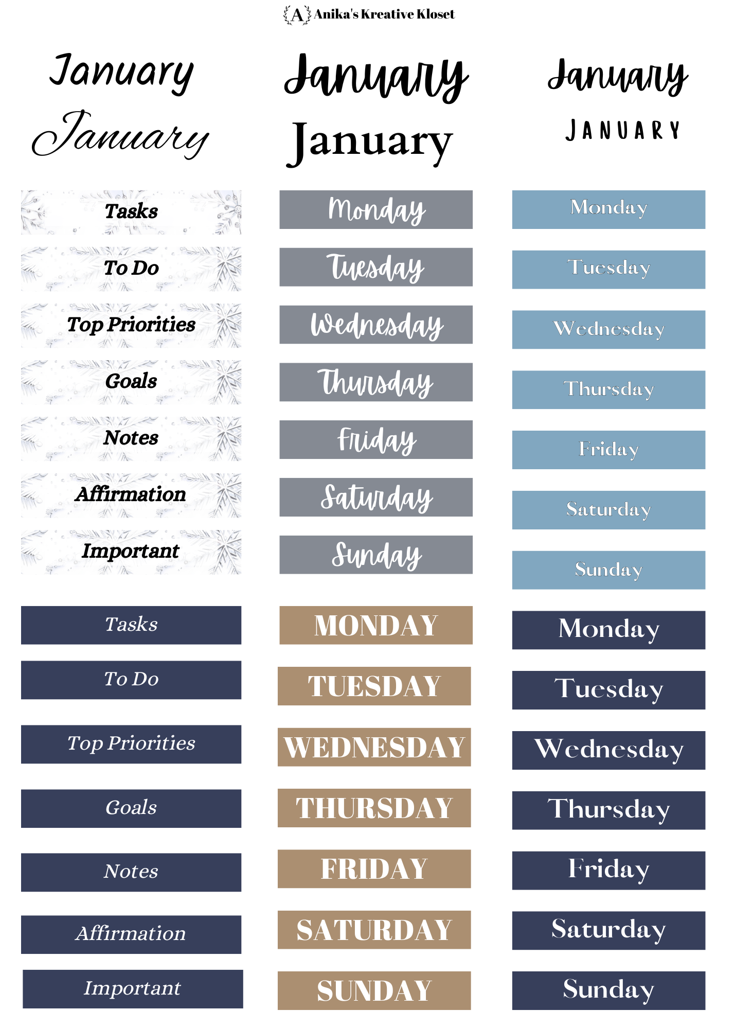 January Monthly Kit 2026
