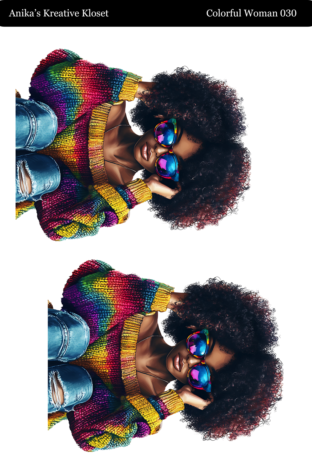 Colorful Woman Transparent