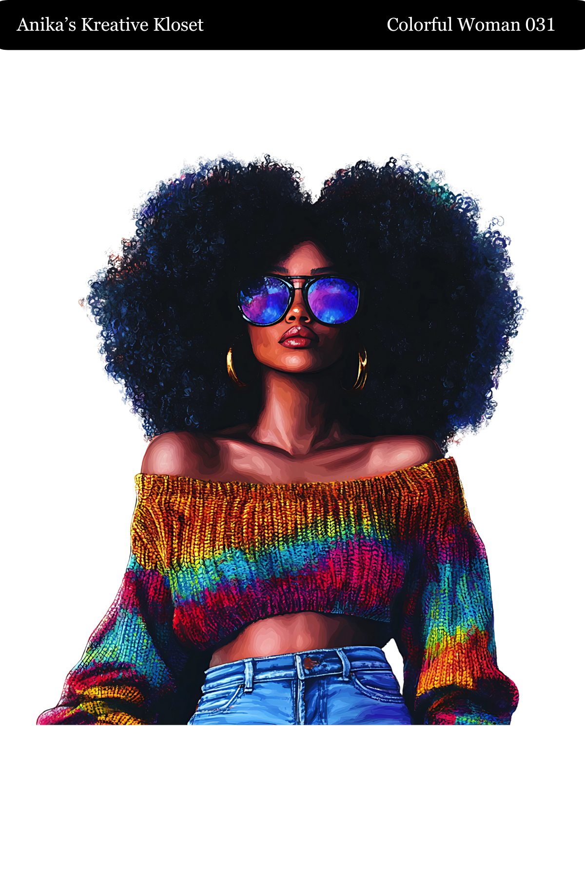 Colorful Woman Transparent