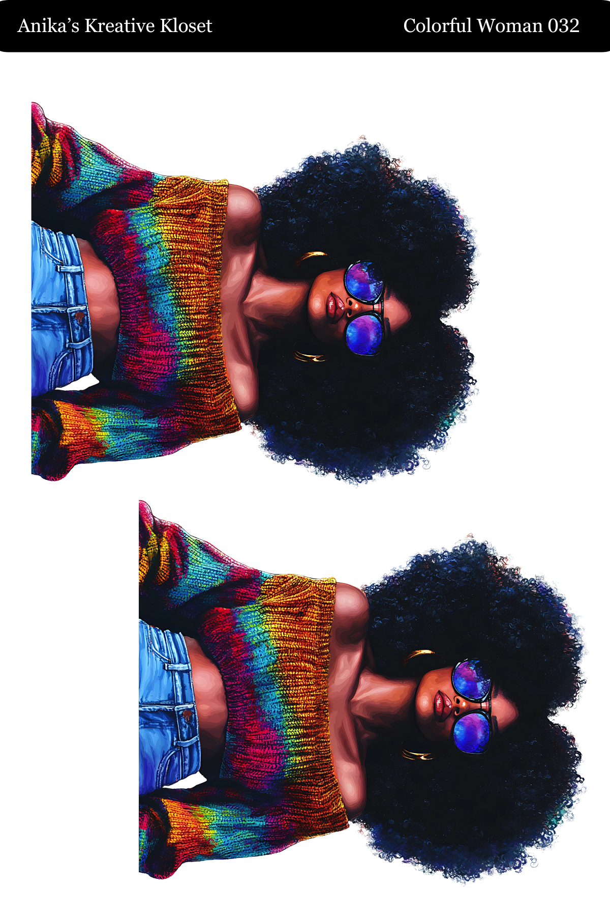 Colorful Woman Transparent