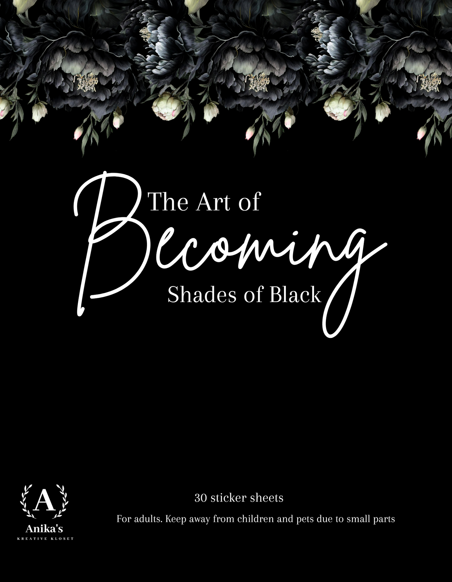 The Art of Becoming: Shades of Black Sticker Book