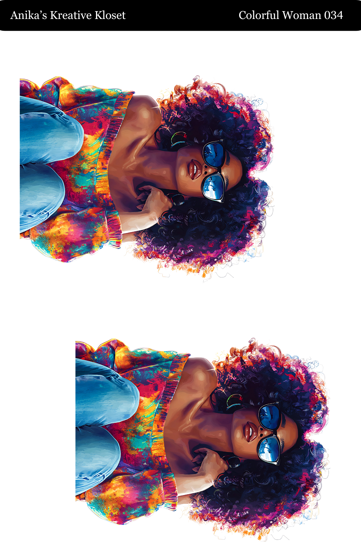 Colorful Woman Transparent