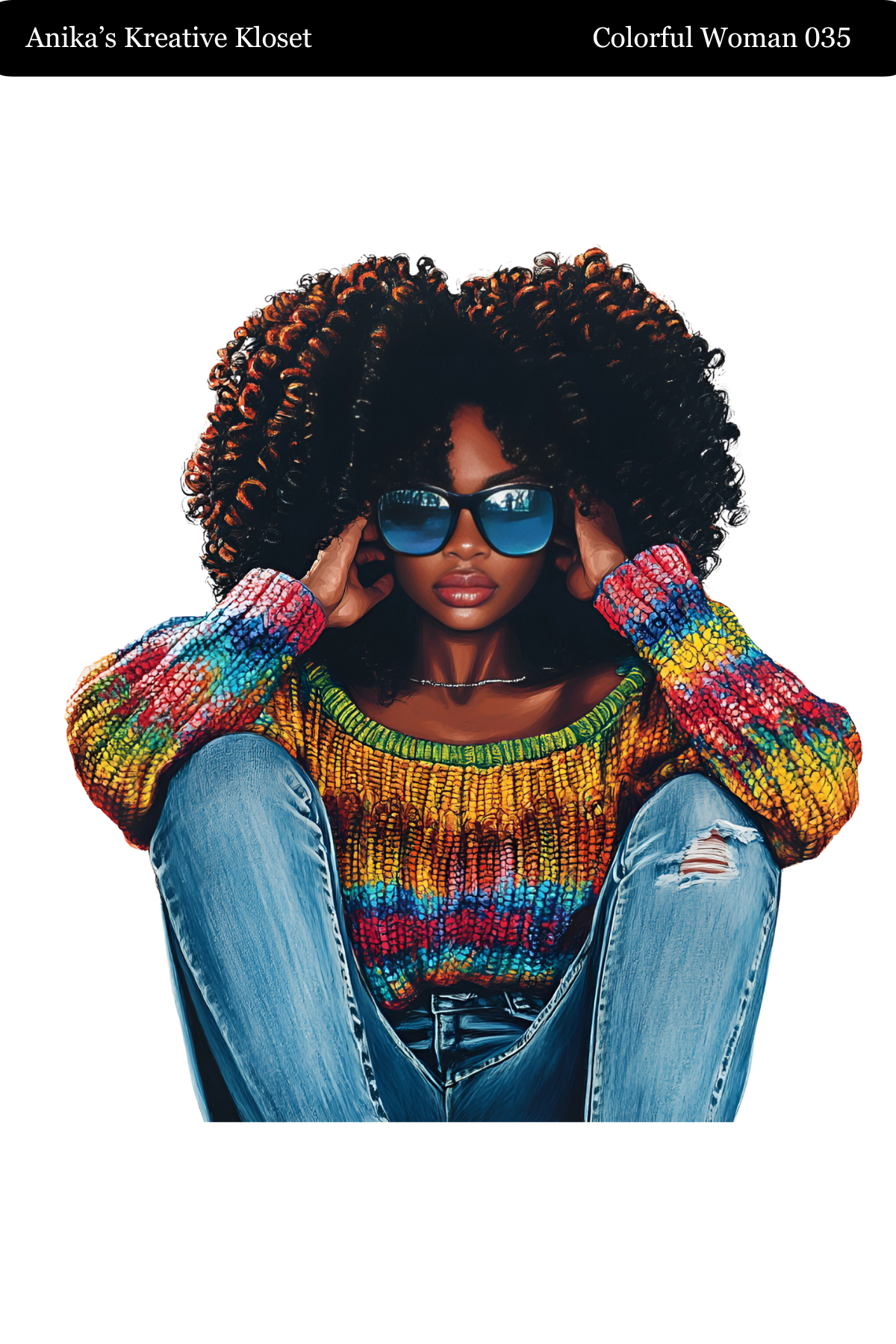 Colorful Woman Transparent