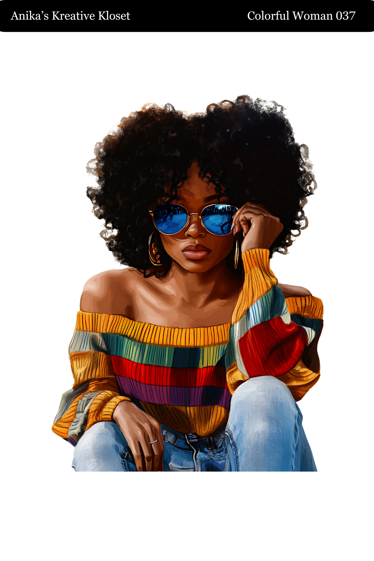 Colorful Woman Transparent