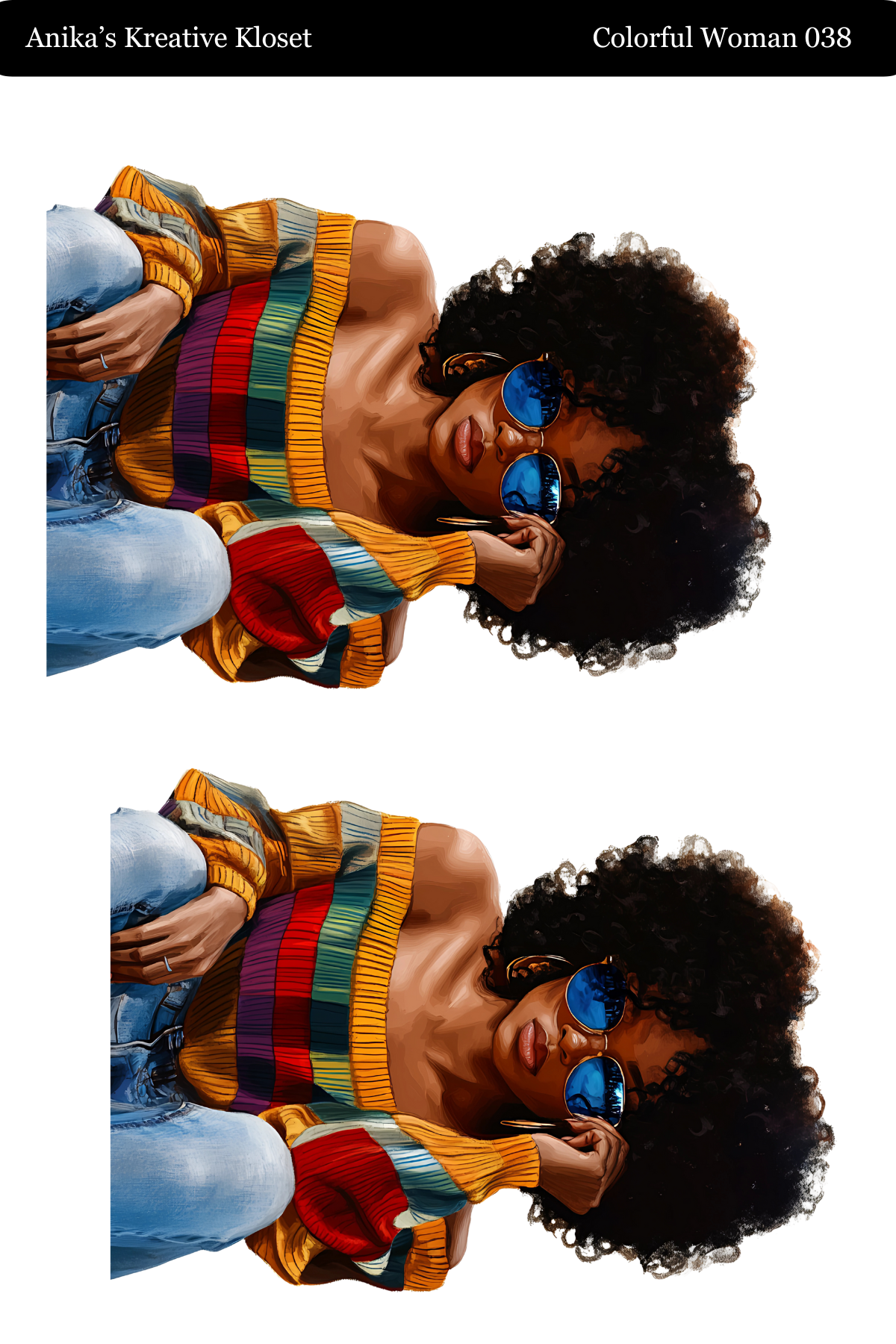 Colorful Woman Transparent