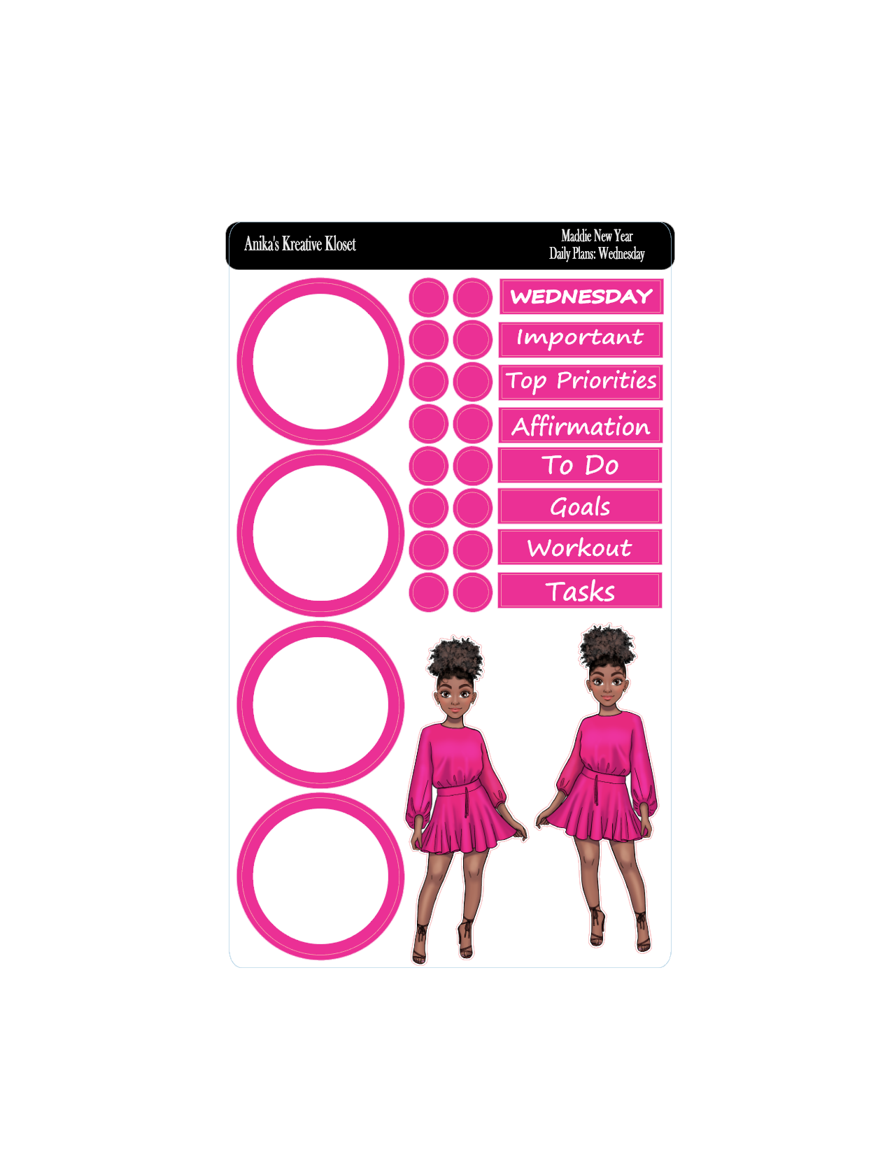 Maddie New Year Daily Plans Sticker Kit