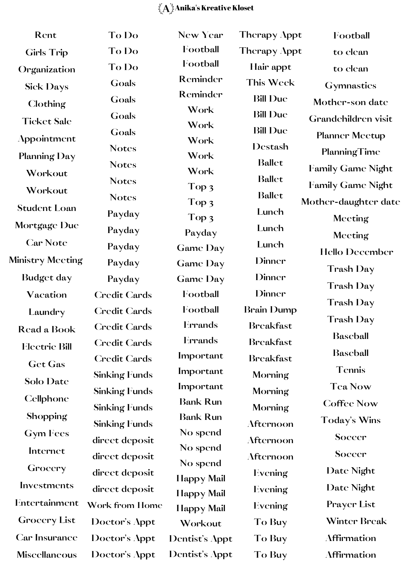 January Monthly Kit 2026