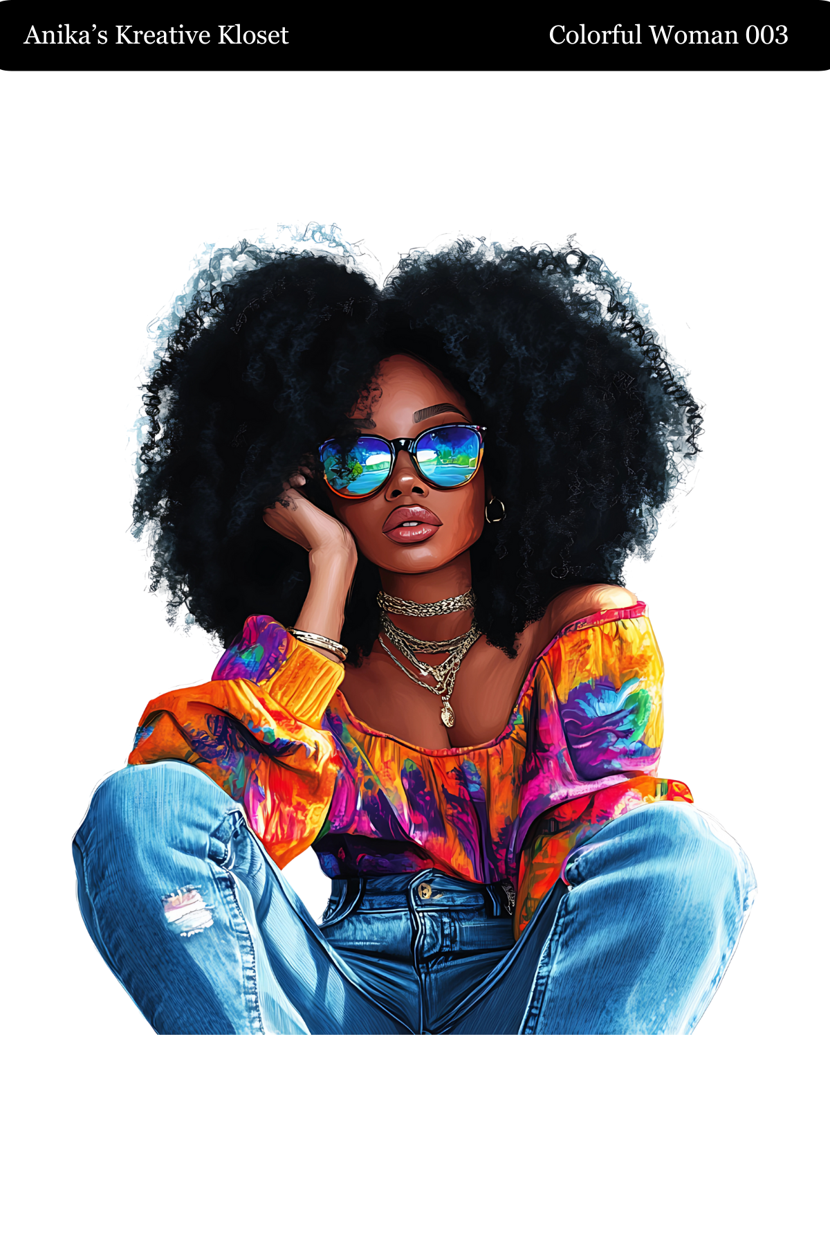 Colorful Woman Transparent