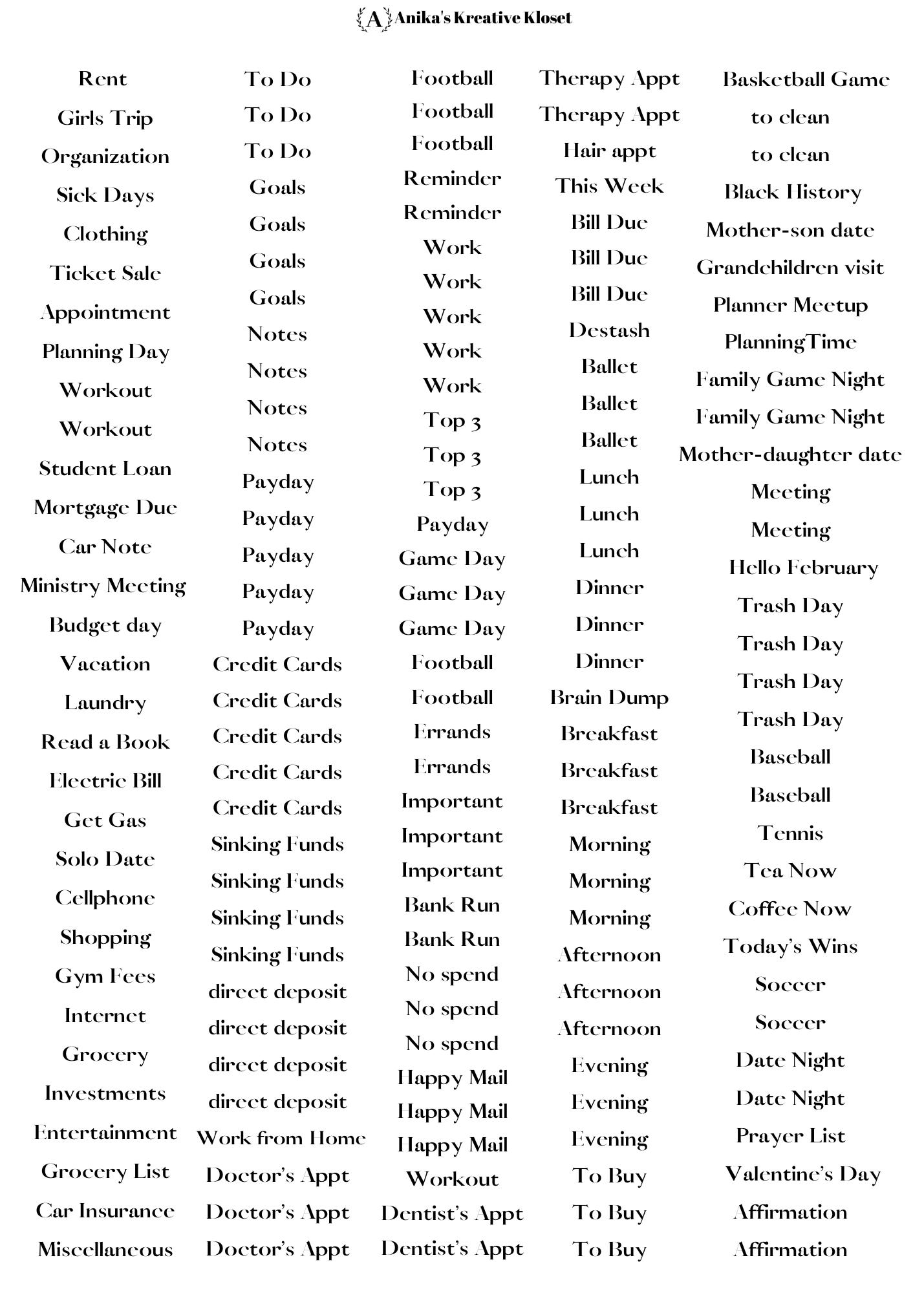 February Monthly Kit