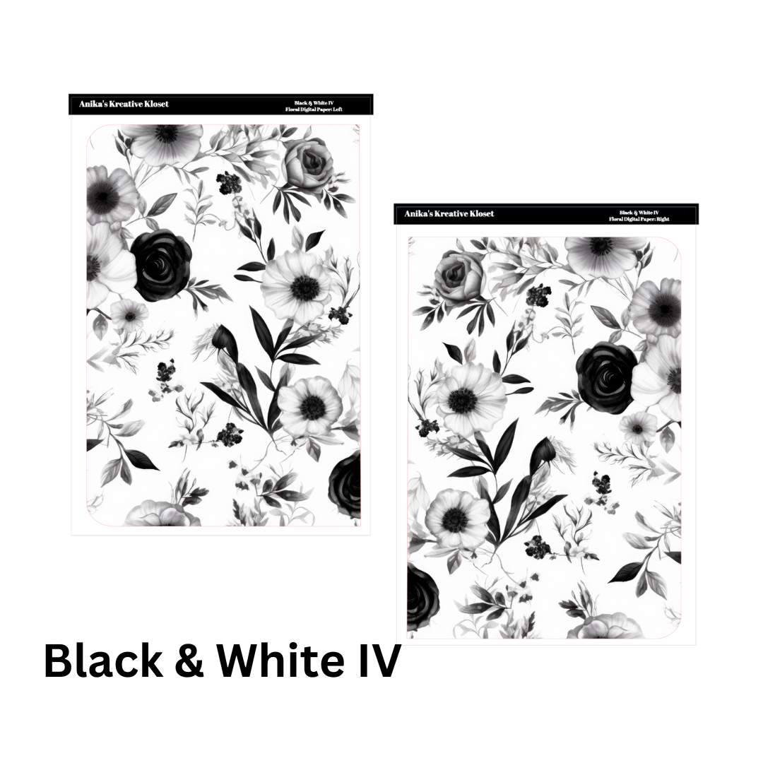 Black & White Sticker Paper A5 size