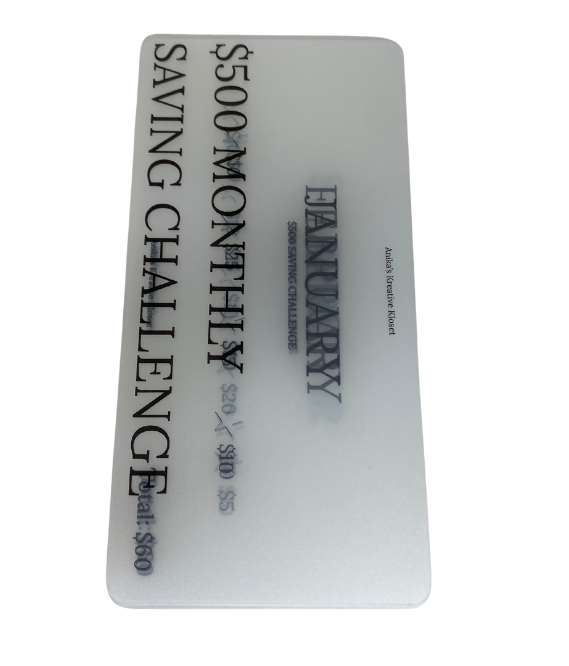 $500 Monthly Saving Challenge