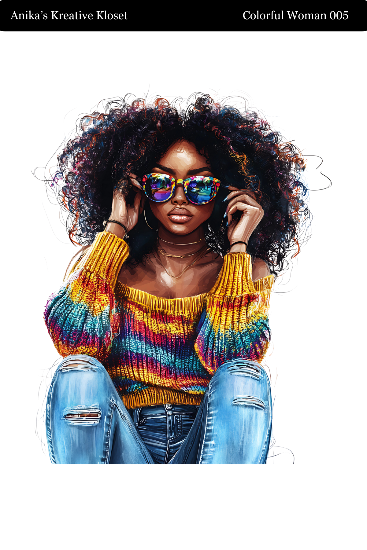 Colorful Woman Transparent