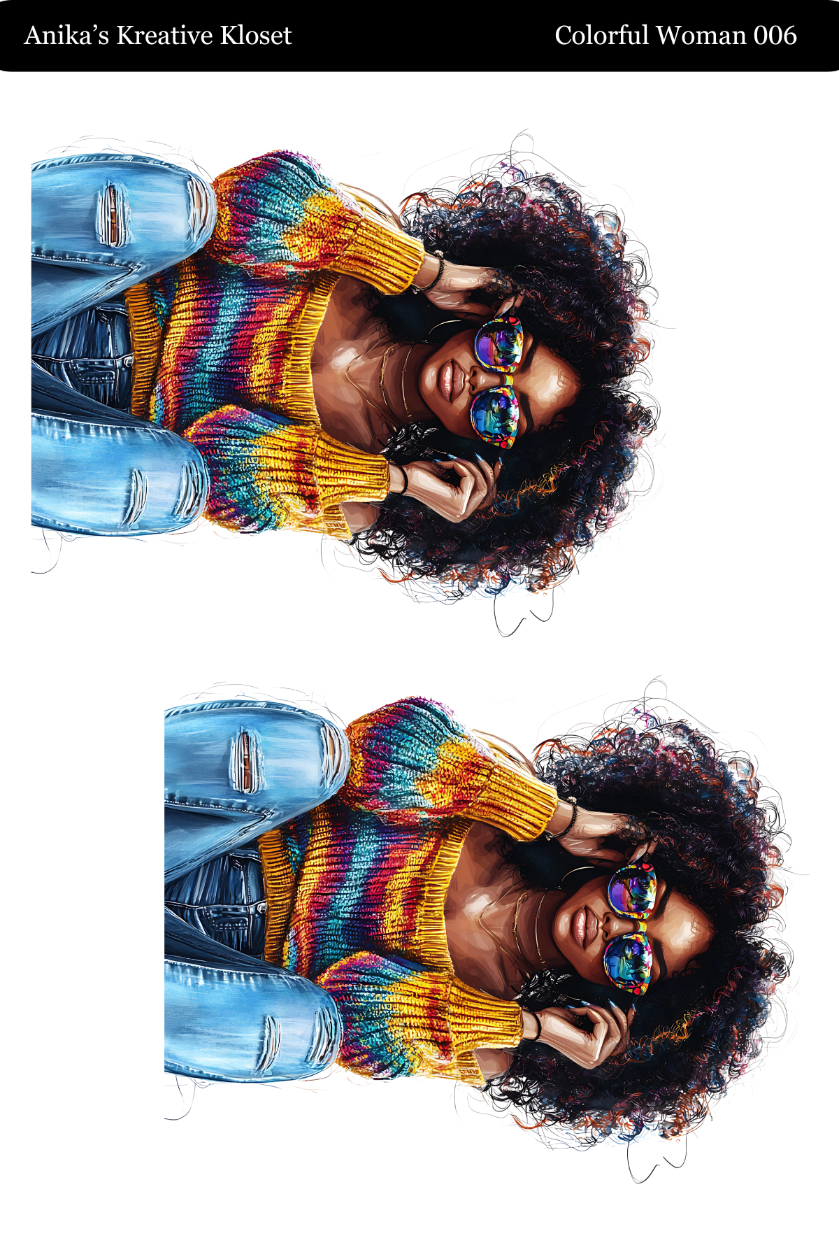 Colorful Woman Transparent