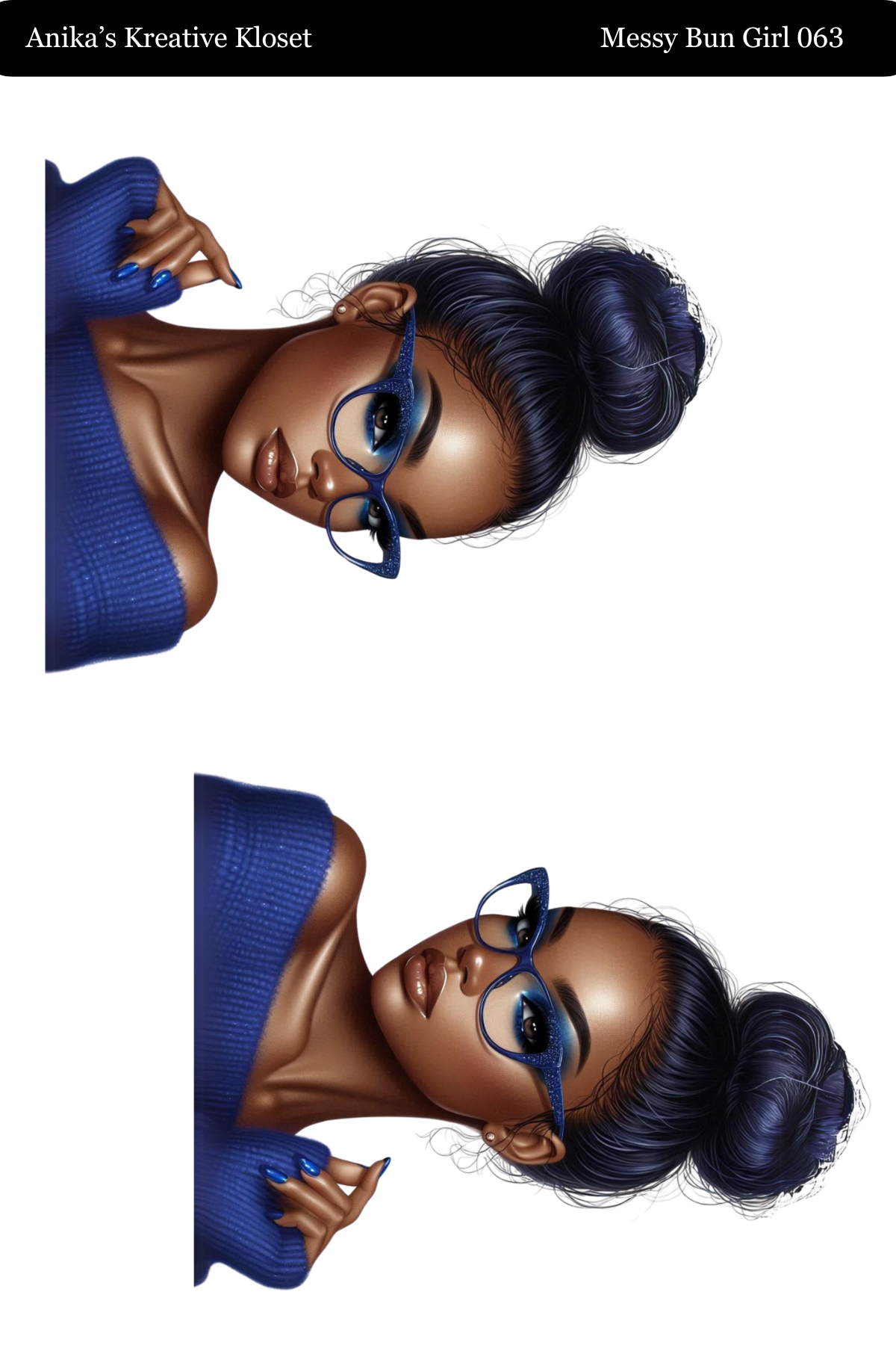 Messy Bun Girl 058 - 069 Washi