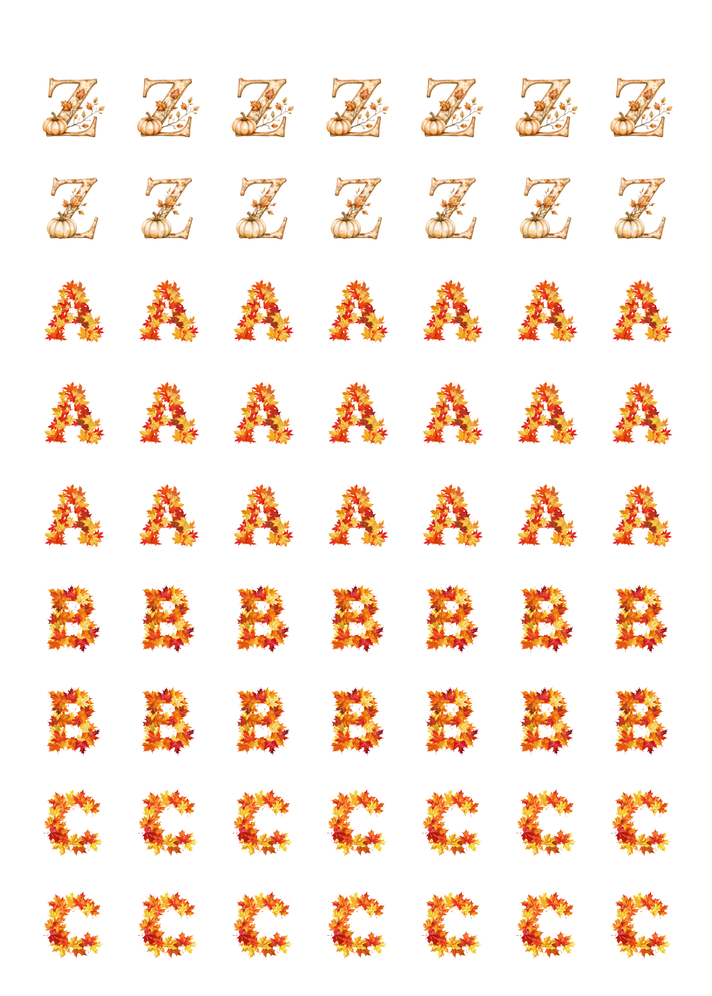 Alphabet: Fall Style