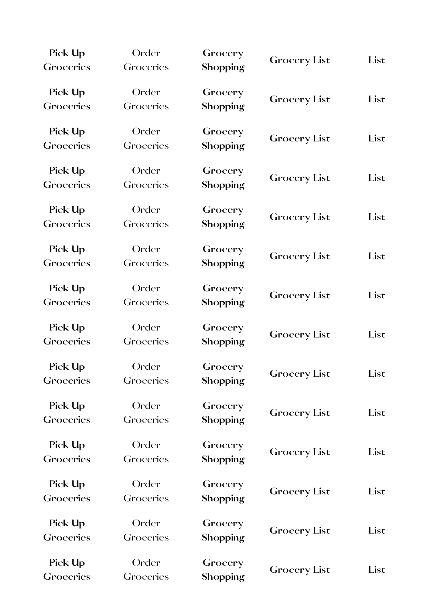 Script Sticker Vol. I