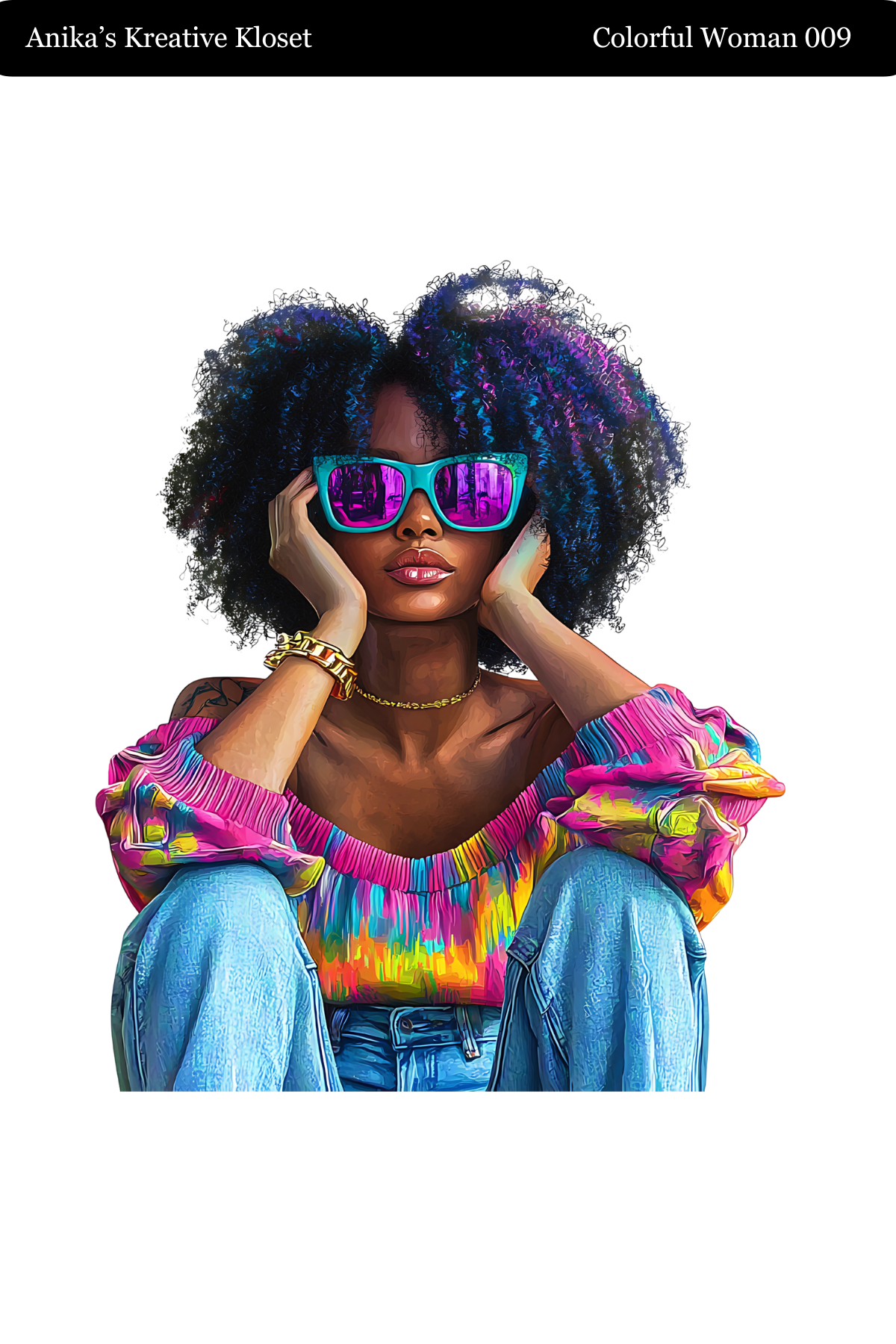 Colorful Woman Transparent