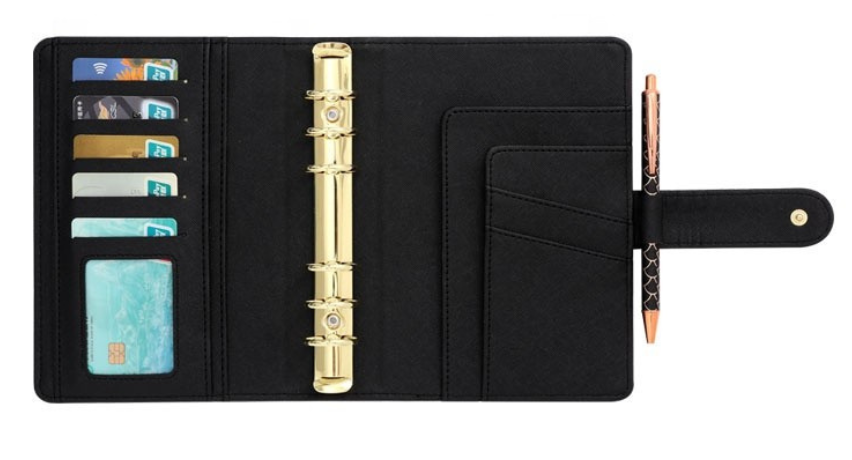 A6 Small Saffiano Leather Budget Binder