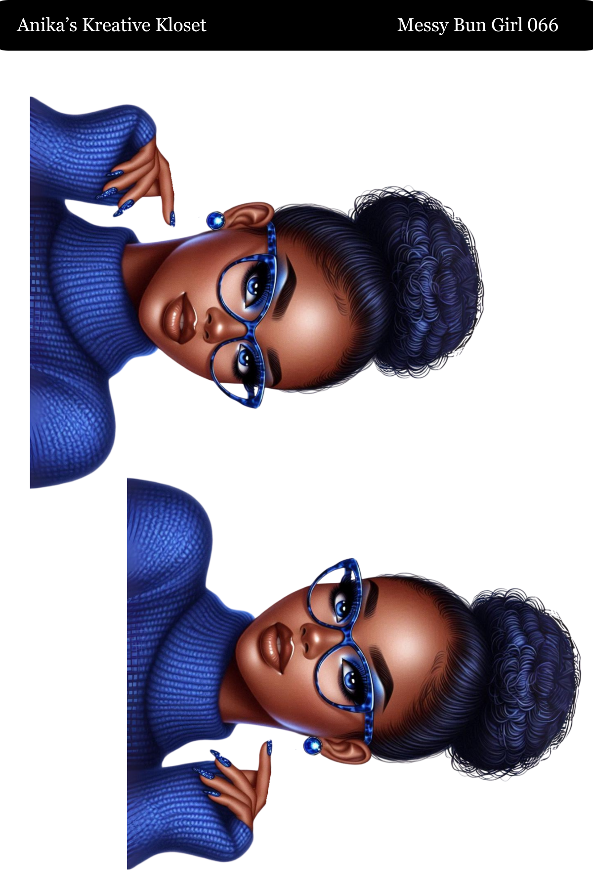 Messy Bun Girl 058 - 069 Washi