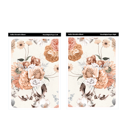 Floral Sticker Paper for Journal