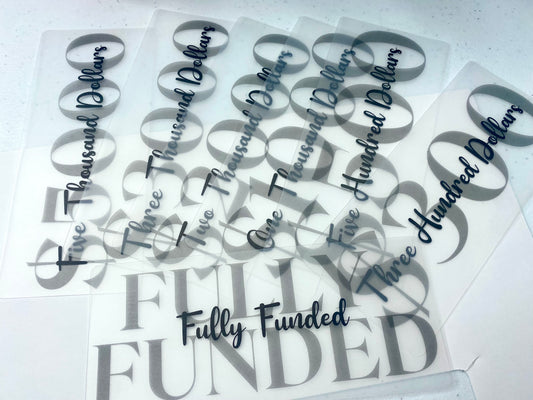A6 Cash Budget Binder Placeholders (Sold Separately)