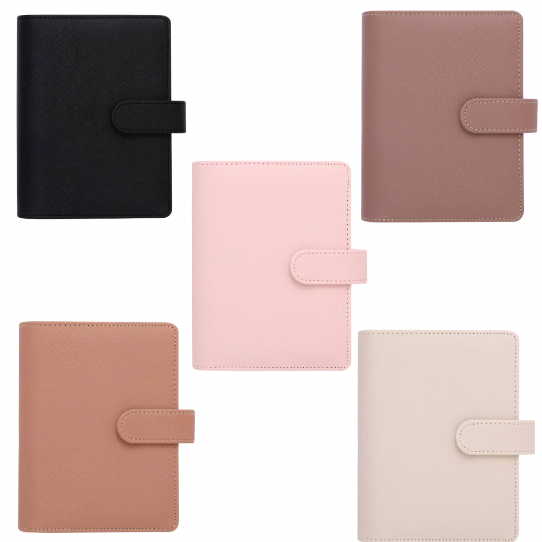 A6 Small Saffiano Leather Budget Binder