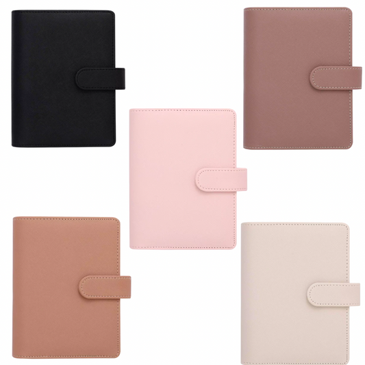 A6 Small Saffiano Leather Budget Binder