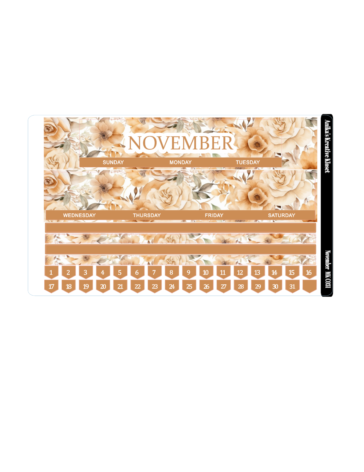 November Monthly Kit HP Classic Sized MK-C031