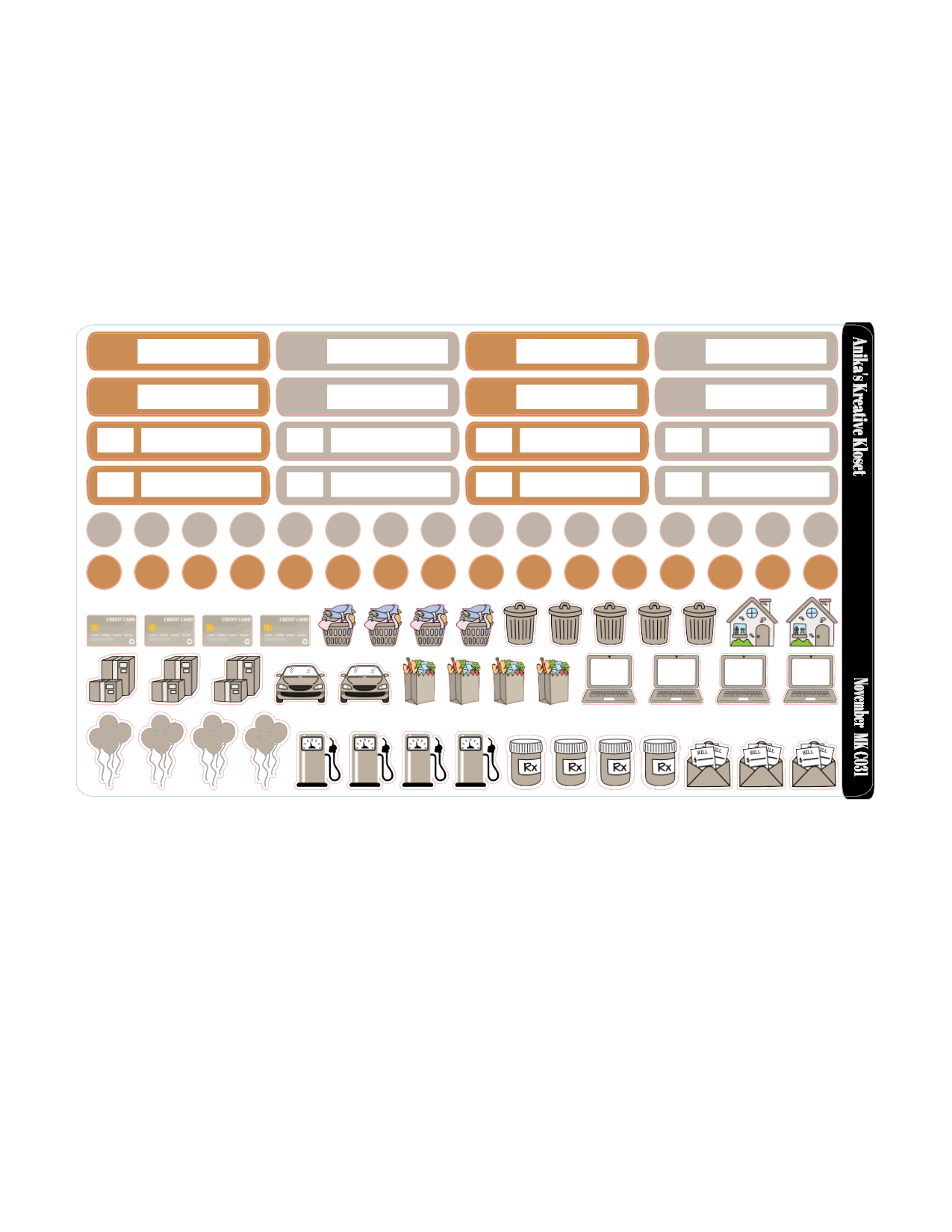 November Monthly Kit HP Classic Sized MK-C031