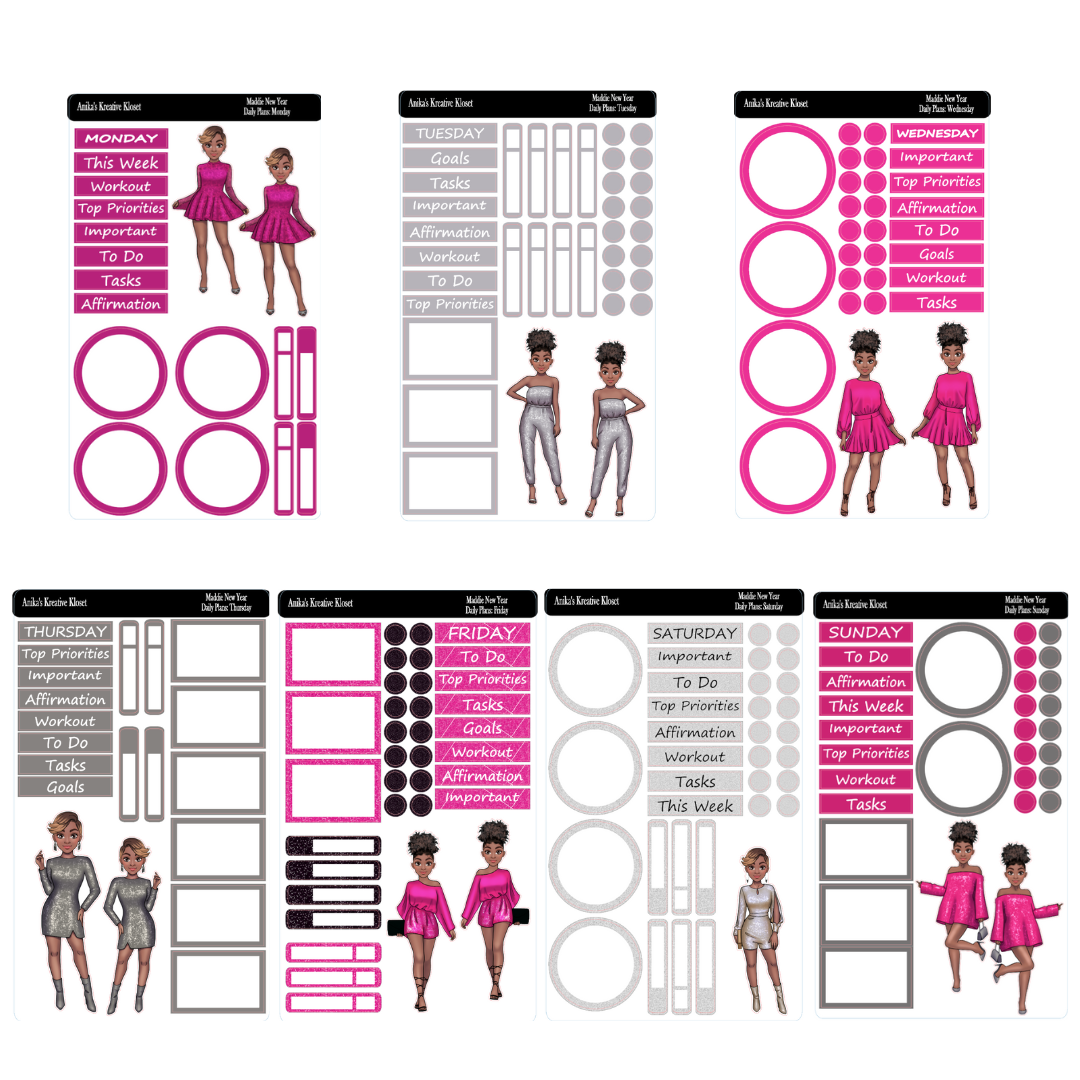 Maddie New Year Daily Plans Sticker Kit