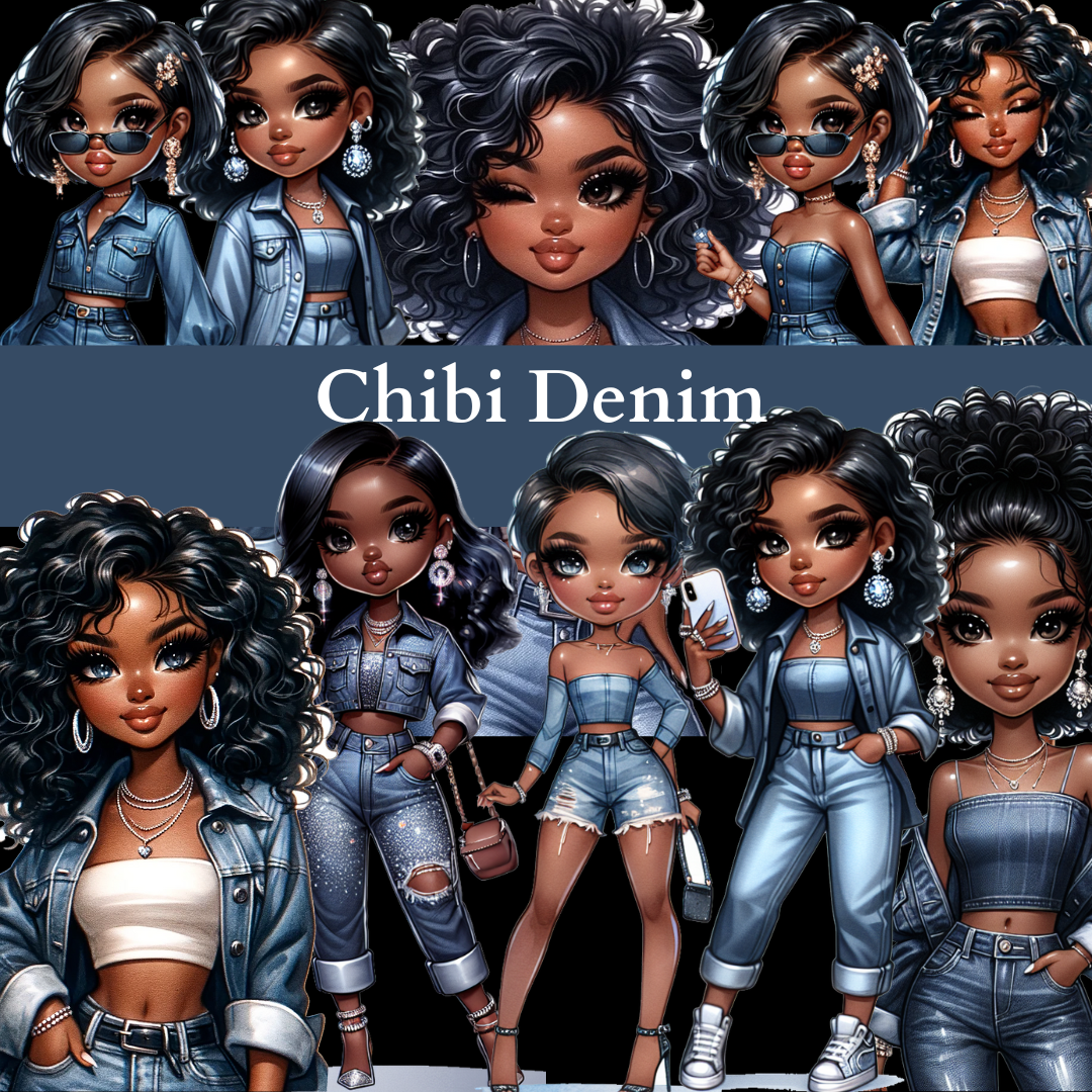 Chibi Denim Dolls