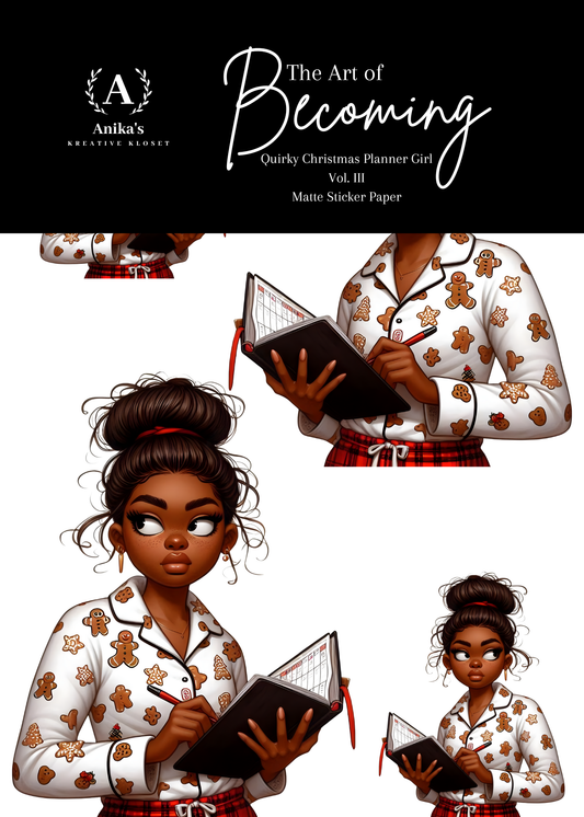 Quirky Christmas Planner Girls Sticker Book Vol. III