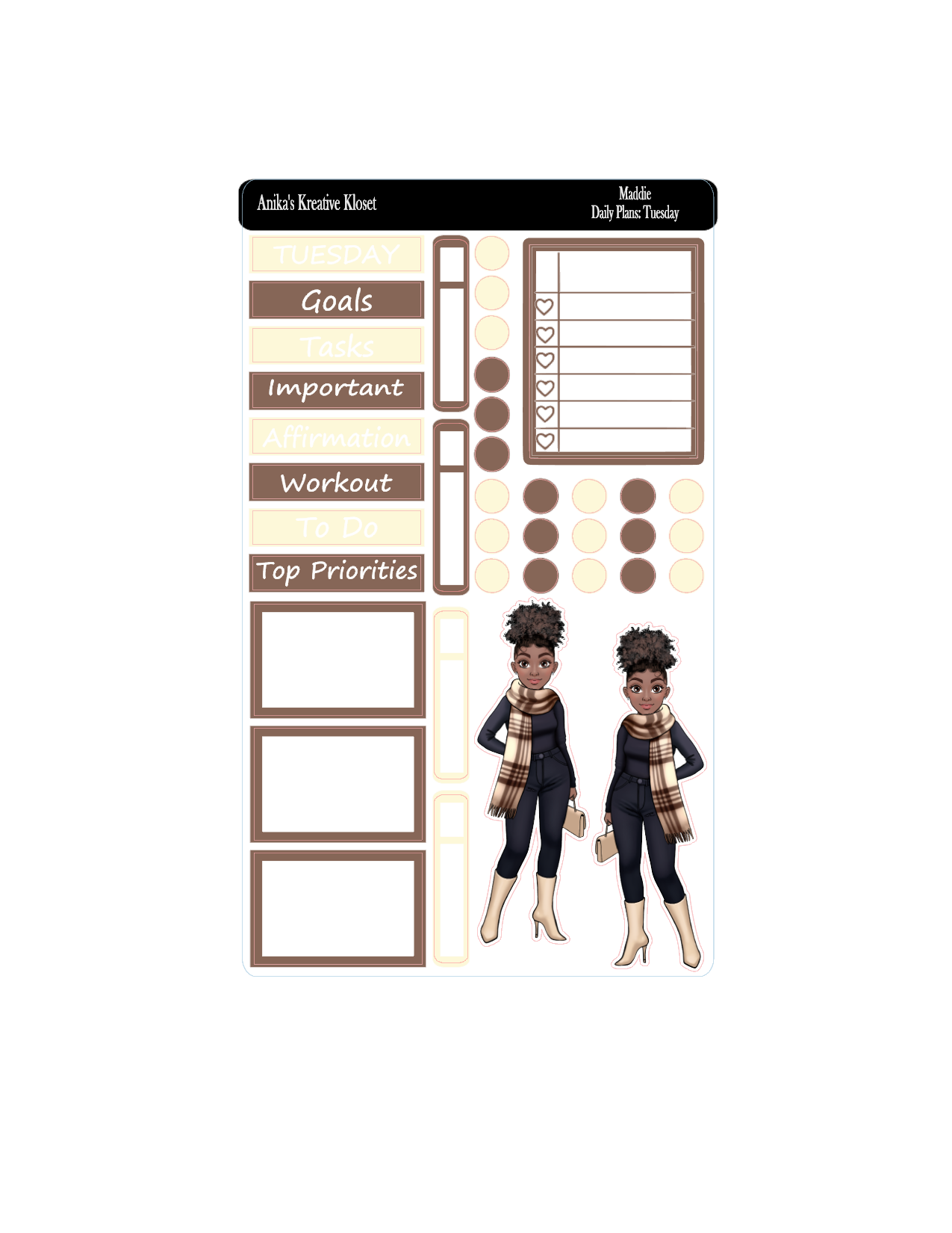 Maddie: Daily Plans Sticker Kit