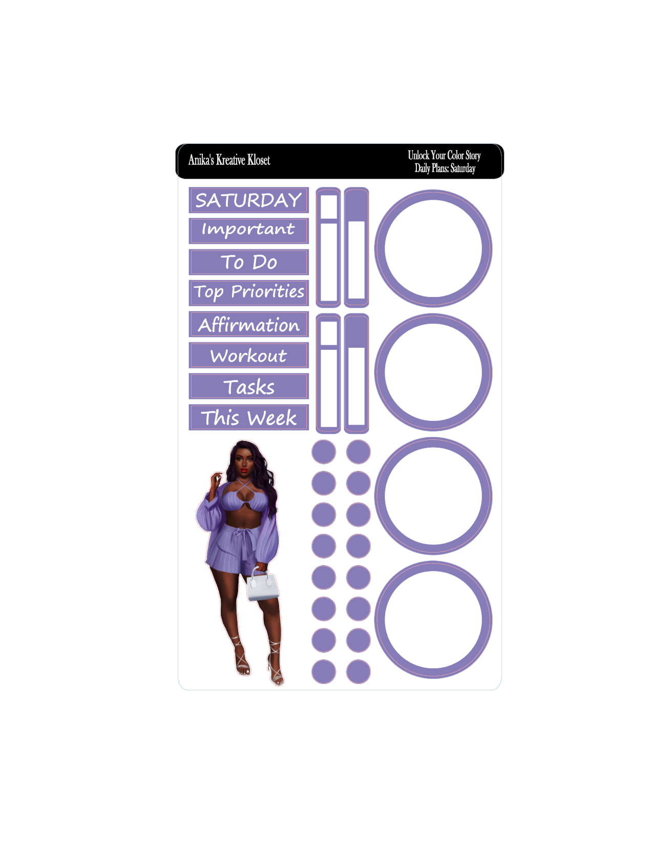 Daily Plan Sticker Kit: Unlock Your Color Story