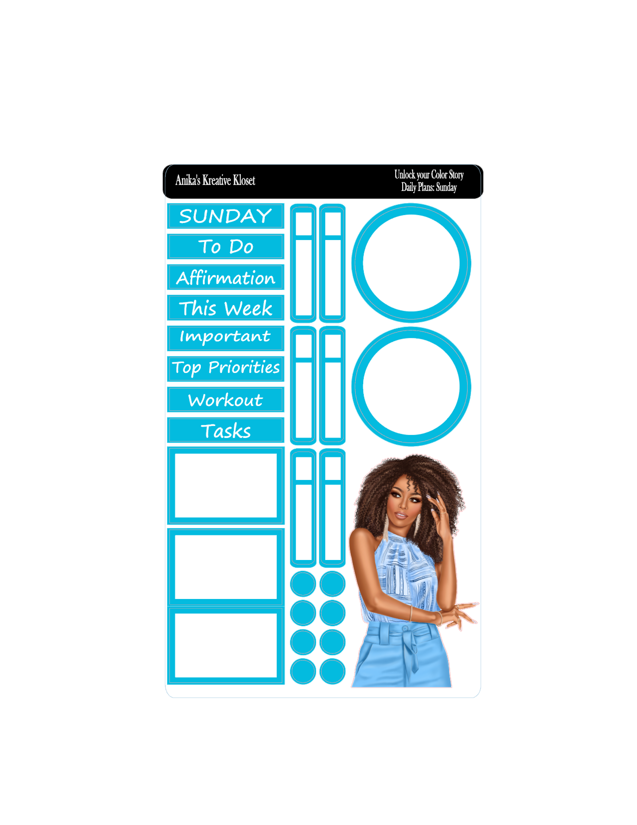 Daily Plan Sticker Kit: Unlock Your Color Story