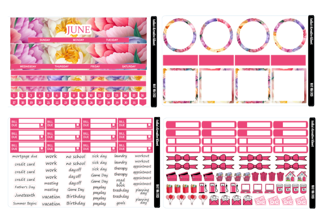 June Monthly Kit- HP Classic-Sized Mk-C025