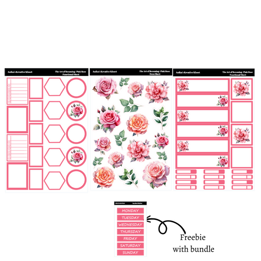 The Art of Becoming Pink Rose Deco Bundle