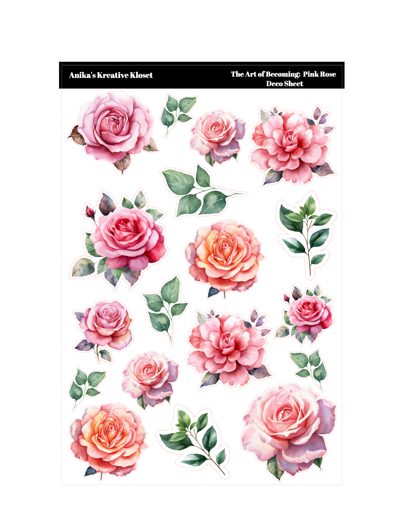 The Art of Becoming Pink Rose Deco Bundle