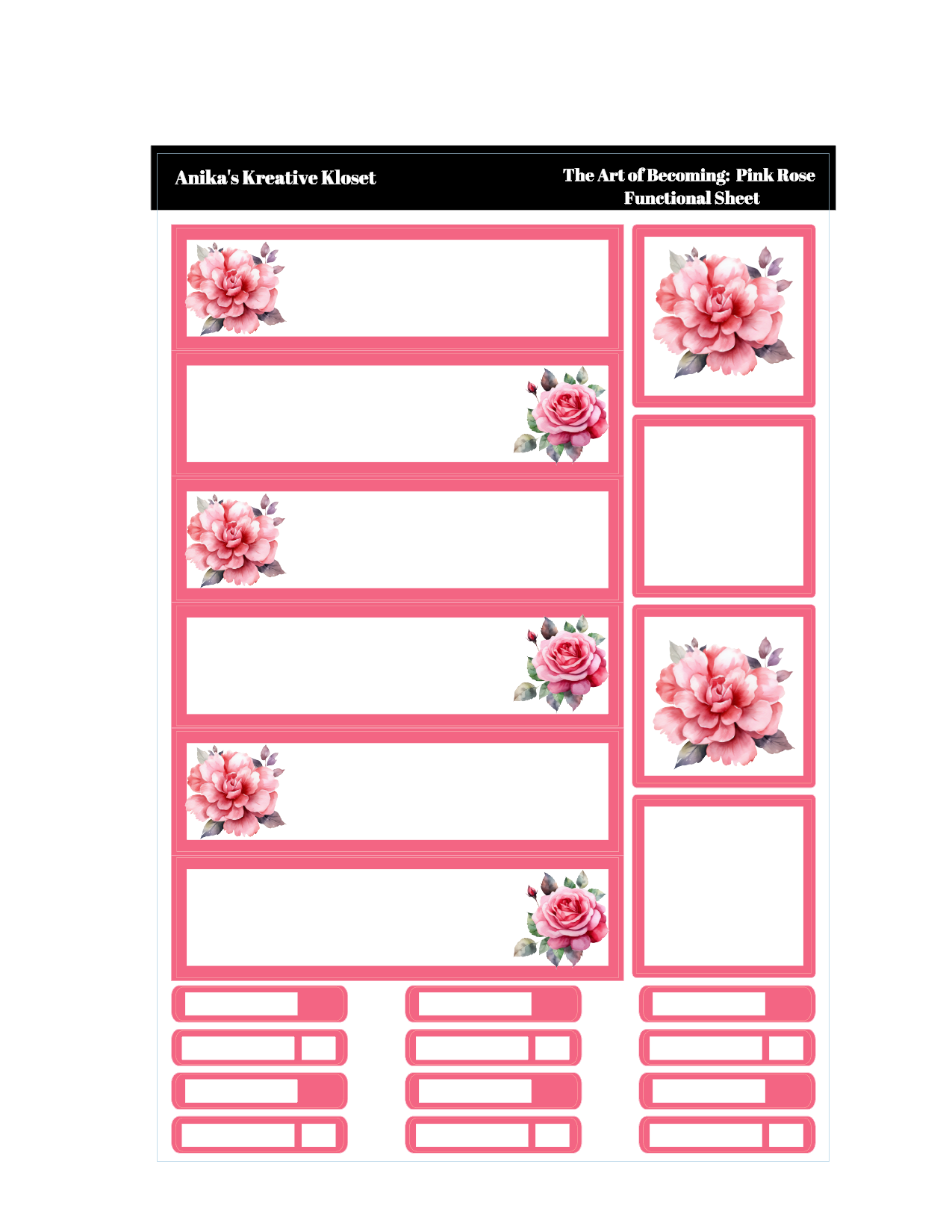 The Art of Becoming Pink Rose Deco Bundle