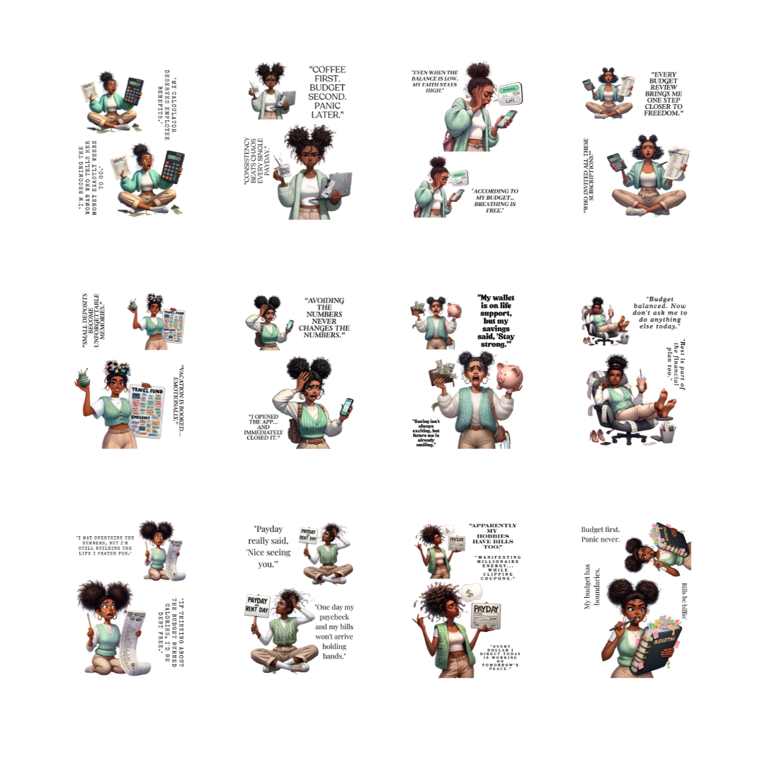 Quirky Budget Girl Sticker Book