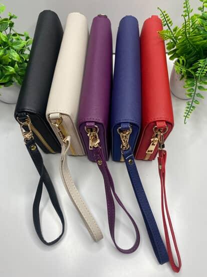 A6 Saffiano Leather Slim Wallet