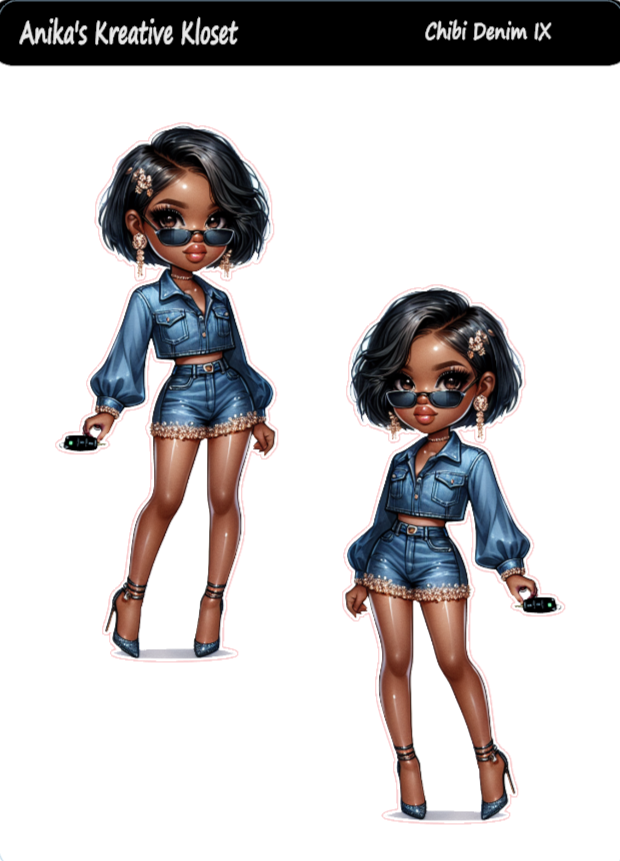 Chibi Denim Dolls