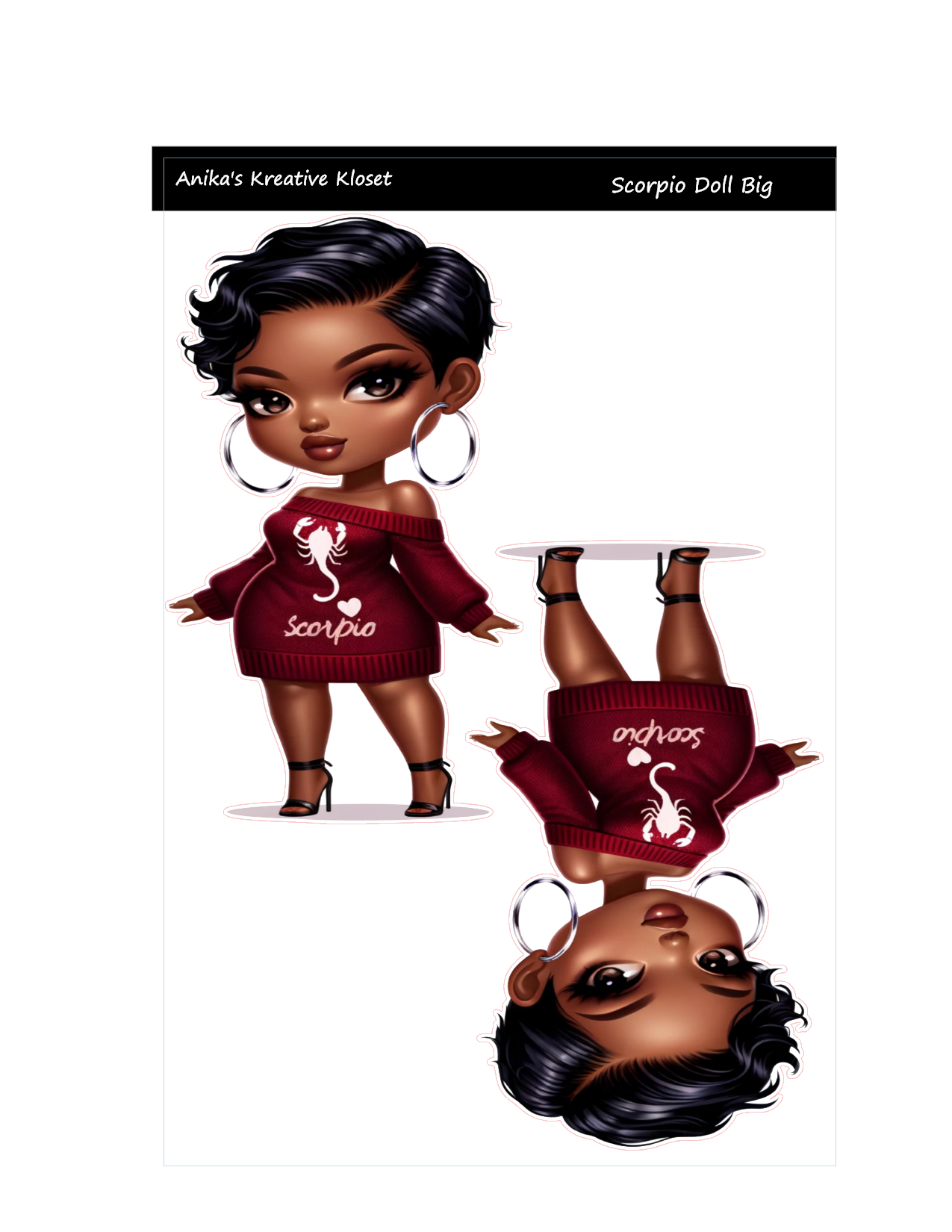 Scorpio Zodiac Chibi Doll – Anika's Kreative Kloset