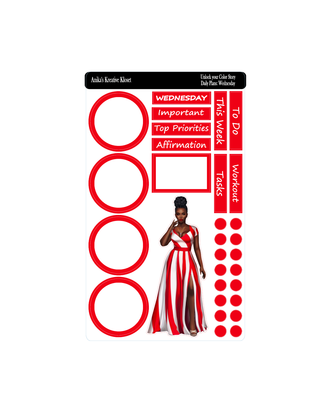 Daily Plan Sticker Kit: Unlock Your Color Story