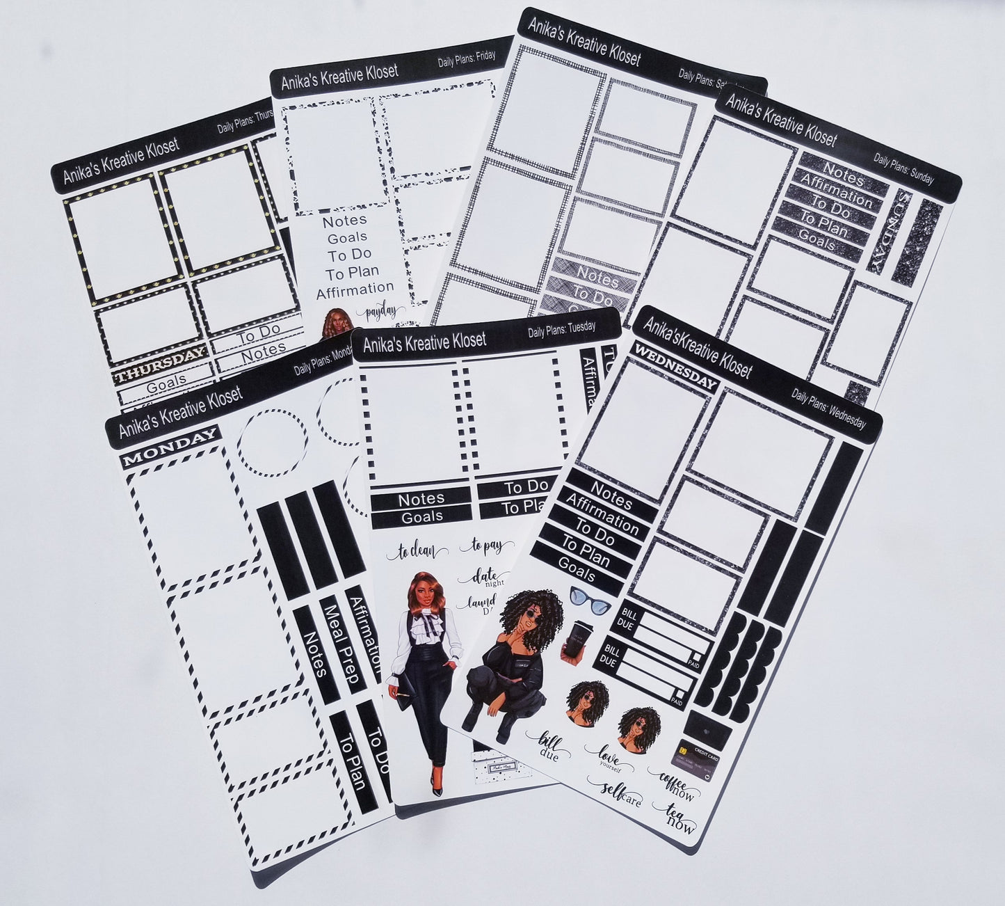 Daily Plans Sticker Sheets