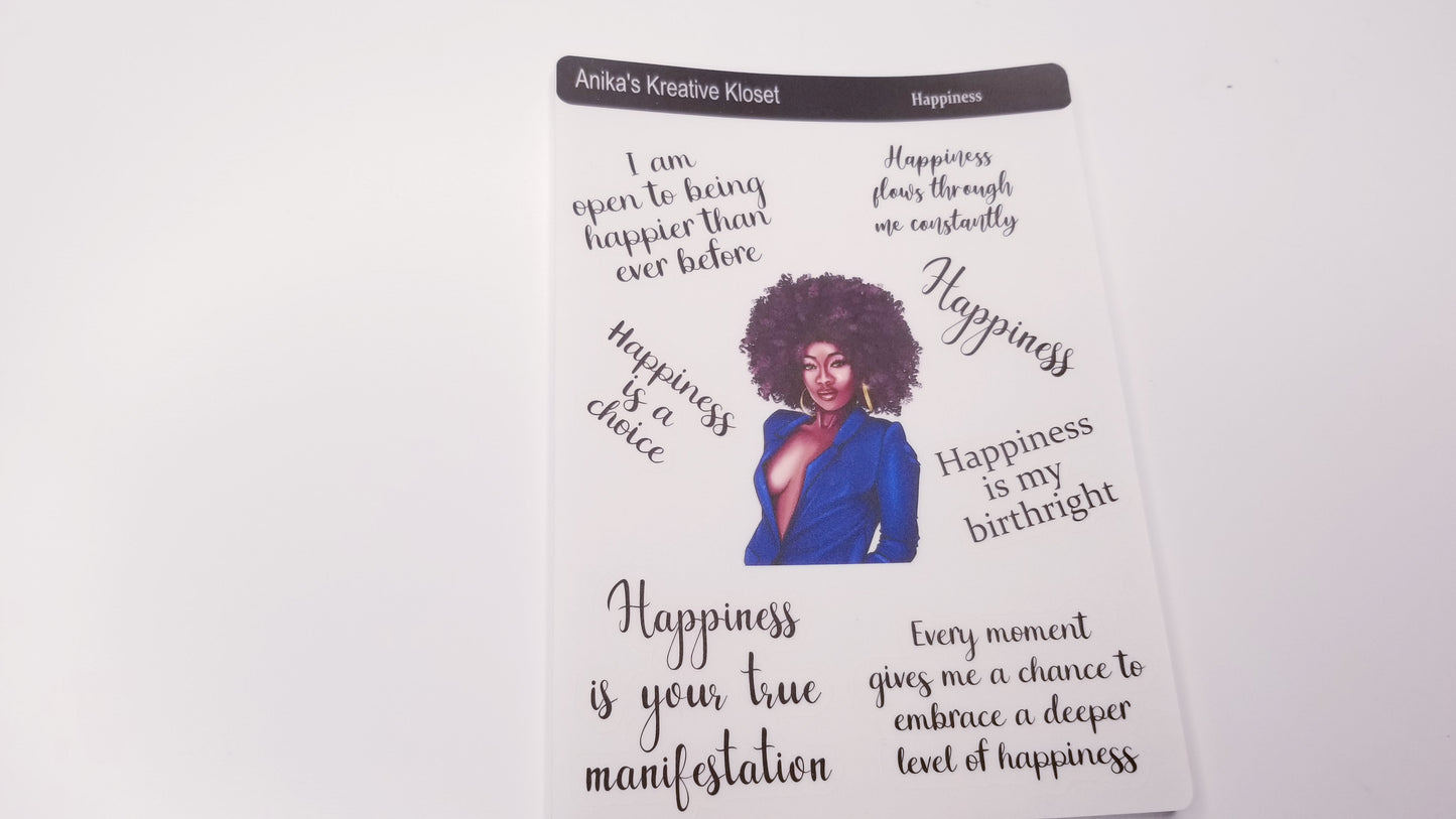 Affirmation Deco Sticker Sheet (11 sheets)